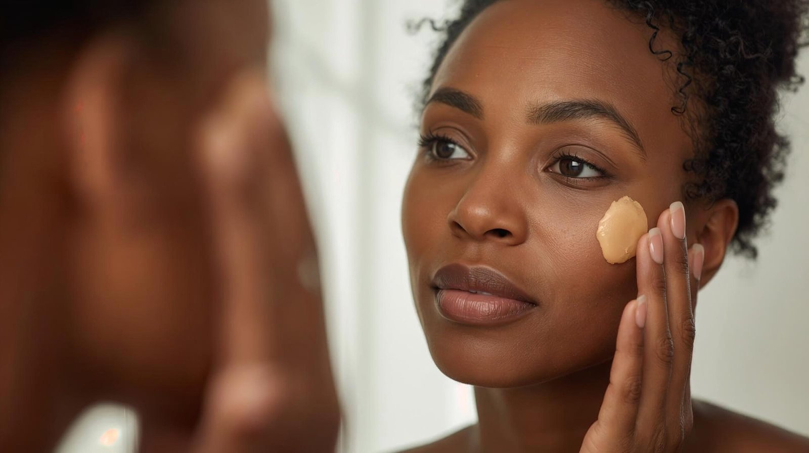 Aplicando Protetor Solar com Cor no Rosto