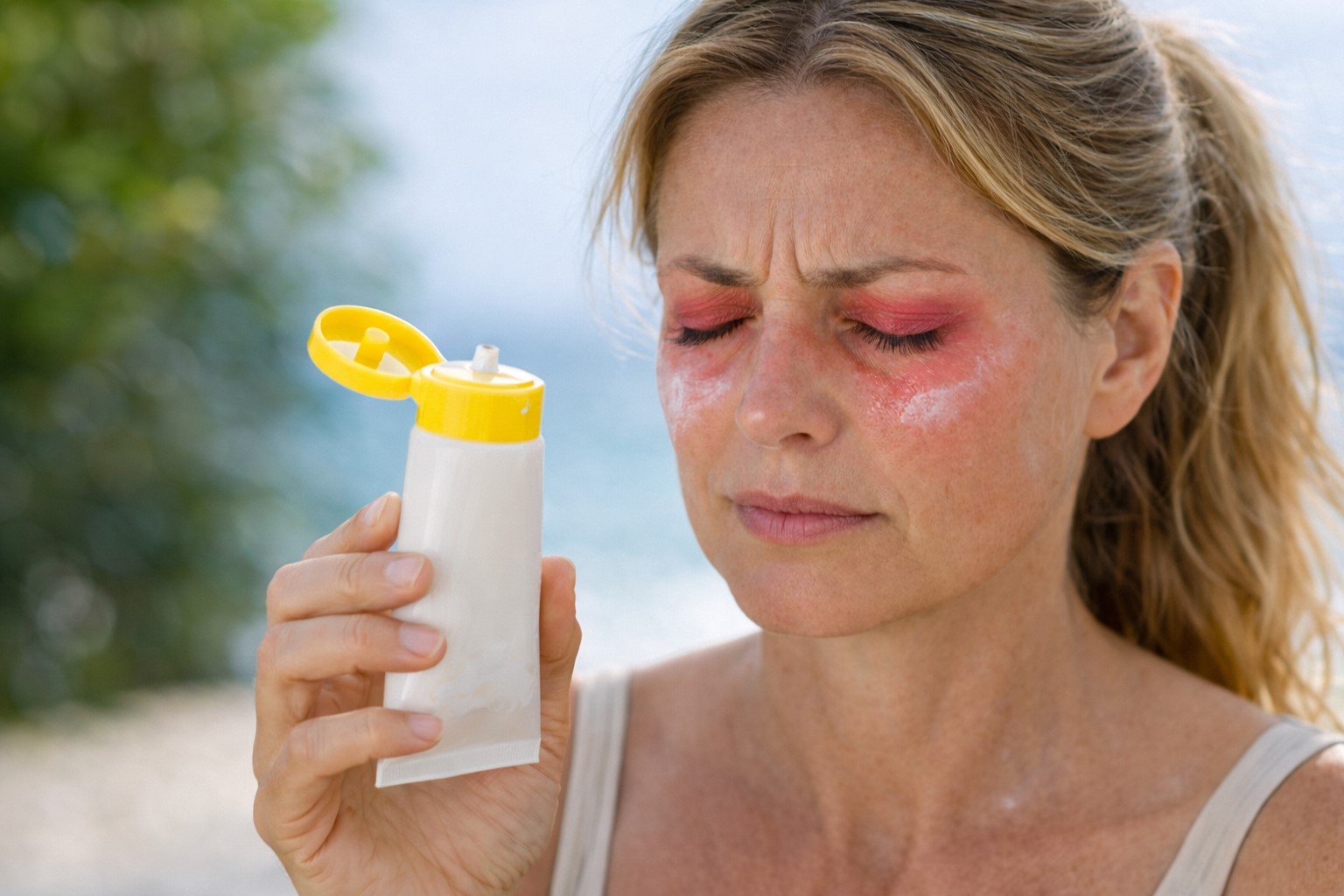 Protetor Solar Comum Irrita os olhos