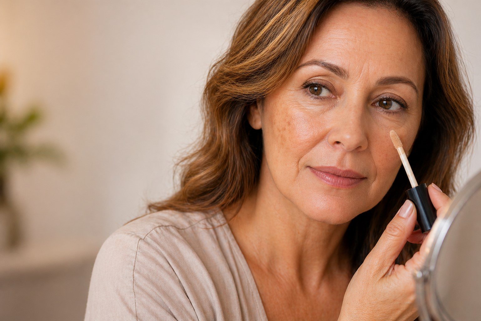 como escolher a cor do corretivo para pele madura,